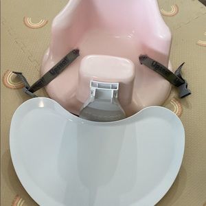 Upseat Baby Floor Seat Booster Chair Removable Tray Pink